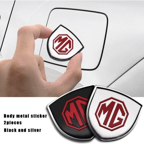 1/2pc Metal alloy Car Tail Trunk Decoration Stickers Decals For MG 3 MG 6 GS GT HS MG6 MG3 ZS EV CS Concept TF LE500 Accessories