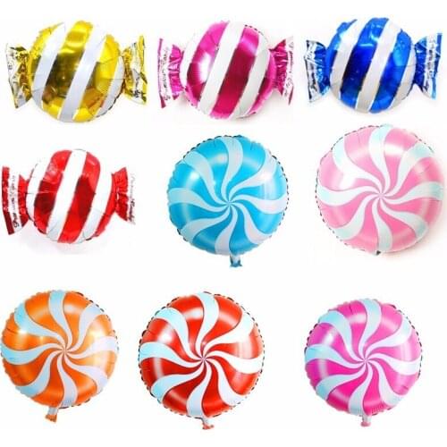 1pc Large 18inch Candy Foil Balloons Happy Birthday Party Decoration Adult and Kids Wedding Decoration Ballons Childrens Toy