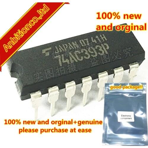2-10pcs 100% new and orginal TC74AC393P 74AC393P 74AC393 DIP14 DUAL BINARY COUNTERin stock