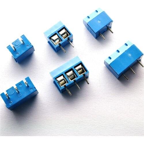 20Pcs/lot KF301-5.0-2P KF301-3P Pitch 5.0mm Straight Pin 2P 3P Pin PCB Screw Terminal Block Connector