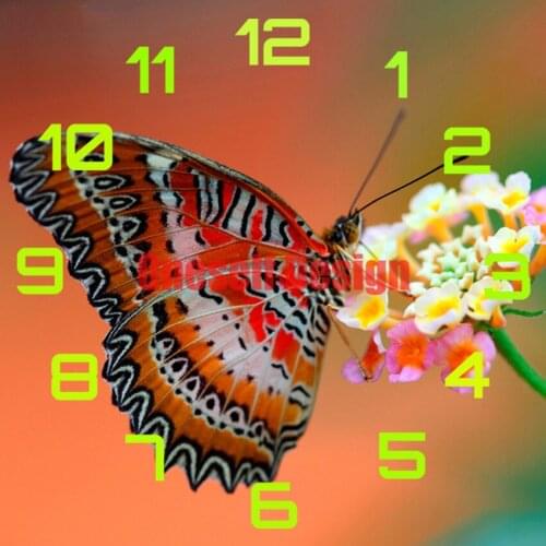 2021 new diamond painting full square clock butterfly diamond embroidery full set diy frame wall sticker diamond mosaic