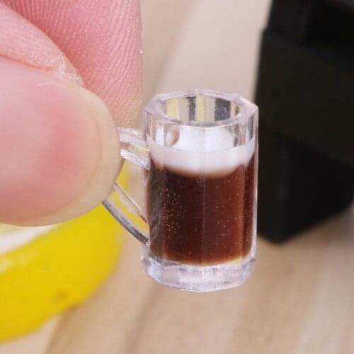 4pcs 1:12 Scale Toy Kitchen Beer Drinking Cups Dollhouse Miniature Mug Accessory Kids Toy Doll Accessories