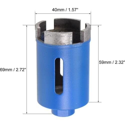 Uxcell 40mm Sintered Diamond Core Drill Bits Hole Saws for Brick Concrete Masonry