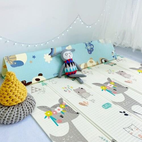 Baby Play Carpet 1cm Thick Kids Room Decor Home Foldable Toddlers Soft Crawling Pad Game Puzzle Games Toys Floor Blanket