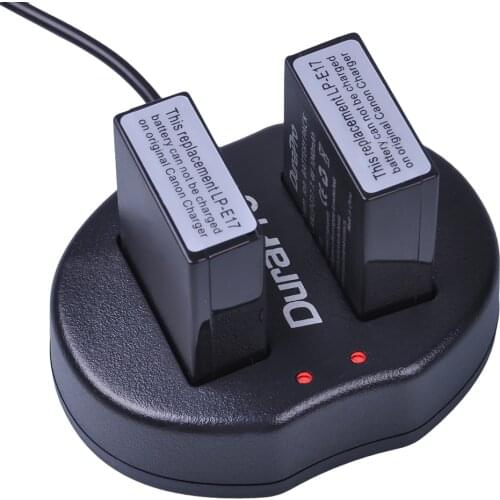 DuraPro 1040mAh LP-E17 LP E17 Replacement Camera Battery Charger Set for canon EOS Rebel T6i 750D T6s 760D M3 8000D Kiss X8i