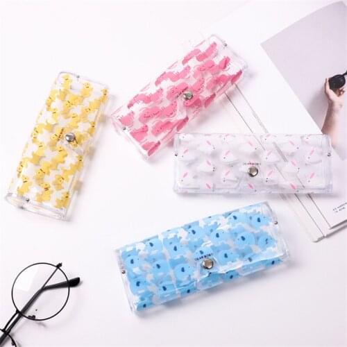 Glasses Case Girls Boys Student Cute Creative Simple Portable Reading Glasses Sunglasses Case For Women Men Clear Storage Box