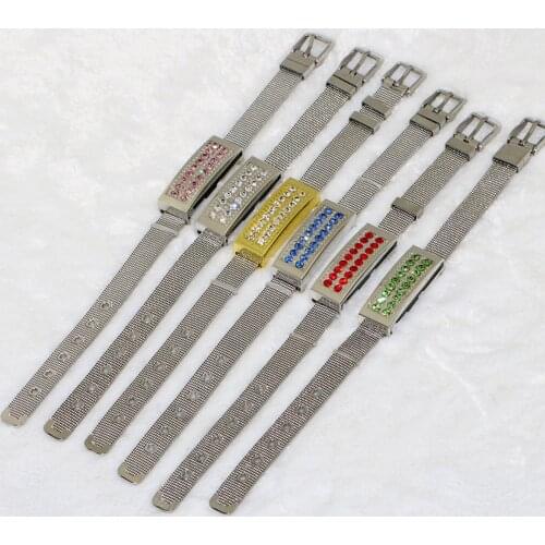 Pen Drive Crystal Bracelet 8GB 16GB 32GB 64GB 128GB 256GB Jewelry USB 2.0 Flash Drive Metal USB Memory Disk Wristbands Pendrives