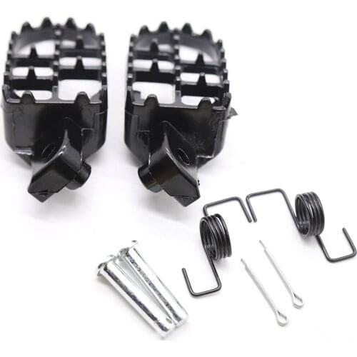 Footrests Kit Black Aluminum Replacement for Yamaha YZ125 YZ250 TTR110 TTR90 TW200 WR200 250 500 XT225 XT250 XT350 Dirt Bike