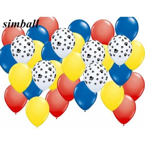 40pcs Mix 2.3g Pets Dog Paw Latex Balloons Animal Theme Party Decor Kids Classic Toys Globos Helium Air Inflatable Balls Supply