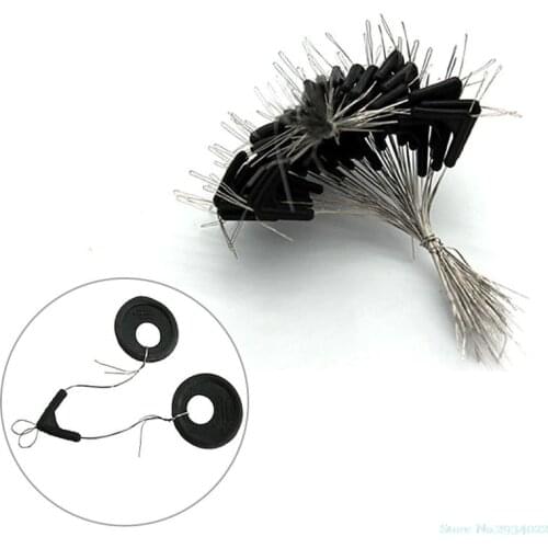 New 50pcs/set Double hooks bean line swivel tying tools fishing line space bifurcation hot sale Drop Ship