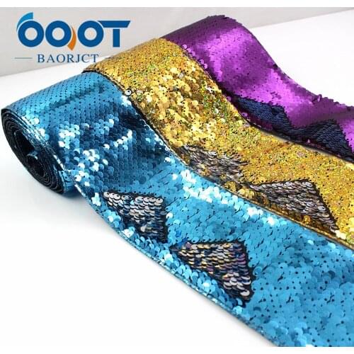 OOOT BAORJCT G-18930-1287,75 mm,2 yards Colorful squama Ribbons,Wedding decoration,Garment accessories, DIY handmade materials