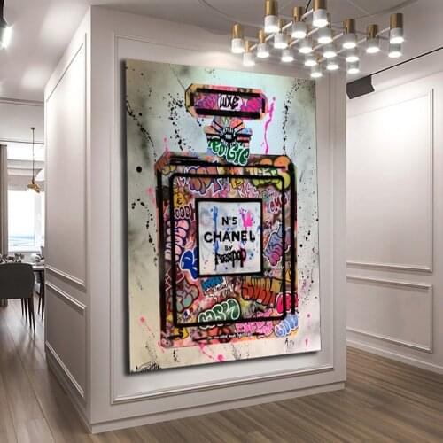 Perfume Art Painting Abstract Perfume Canvas Painting Street Printing Posters and Prints Modern Home Wall Decoration Painting