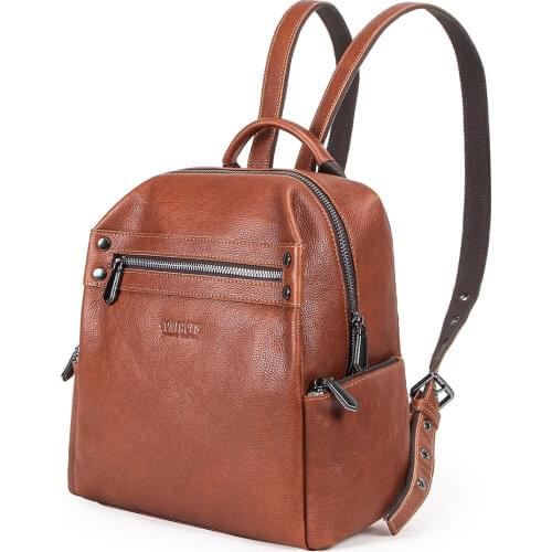 Contacts Casual Backpack Women 100% Genuine Leather Shoulder Bag For Girls Quality Female School Backpack Phone Pouch mochila