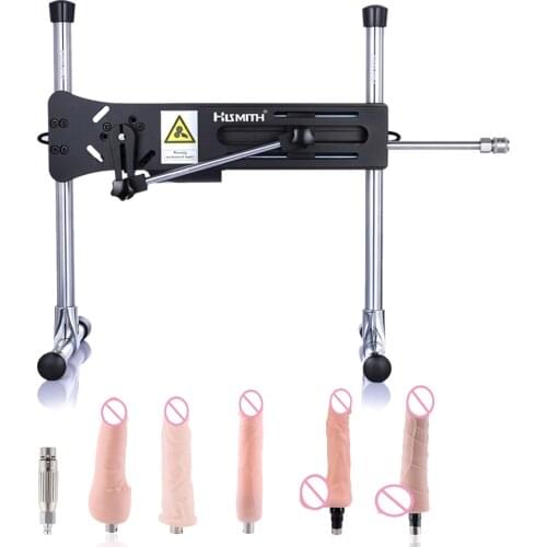 HISMITH premium Sex machine with Powerful Motor 120W Turbo Gear Power 5 dildos Kliclok to 3XLR Connector Sex machine for women
