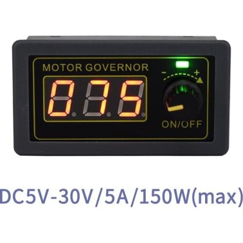 DC 5 V-30V motor speed regulator, 5A digital motor speed regulator PWM speed regulation motor fan digital encoder