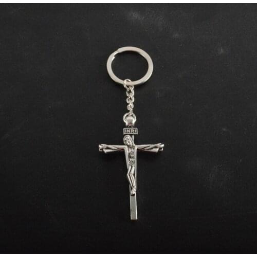 Religious Orthodox Church Cross Keychain, Jesus Cross Keyring Car Jewelry Handmade Key Chain Jewelry Bead Key Chain 60*40
