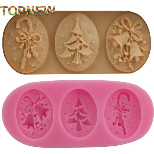 Christmas decorate shaped chocolate candy jello 3D silicone mold soap mould cake tools