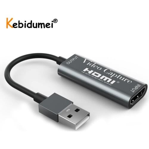USB Video Capture Card HDMI-compatible Video Grabber Record Box For PS4 Game DVD Camcorder HD Camera Recording Live Streaming