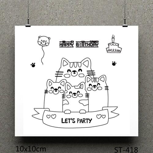 ZhuoAng Cat design stamp / scrapbook rubber stamp / craft clear stamp card / seamless stamp