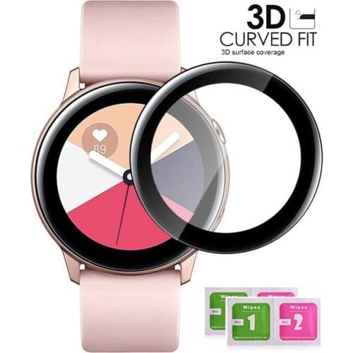 1/2/3PCS 20D Curved Edge Screen protector Glass For Samsung galaxy Watch Active 2 40mm 44mm Protective Tempered Glass Film