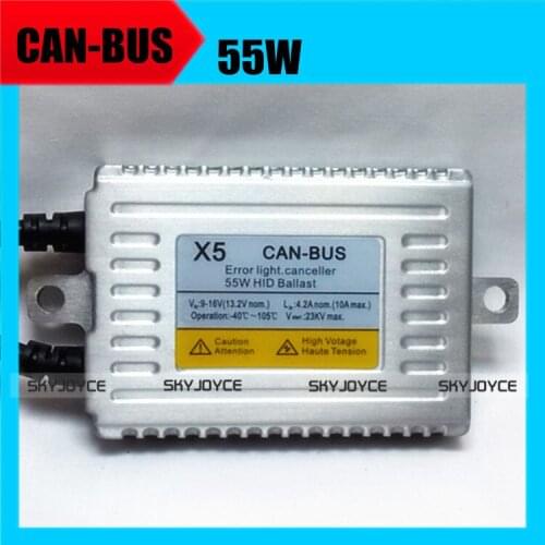 10X DHL shipping hid canbus ballast 55W 12V AC top quality no error canbus hid metal slim ballast for all hid bulbs H1 H7