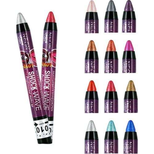 12 Colors Color Pearlescent Eyeliner Lying Silkworm Eyeshadow Pen Lip Liner Pencil Pearlescent Pen Highlighter Pigment Pen 2021