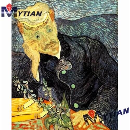 5D DIY Full Square&Round Drill Diamond Painting Embroidery Van Gogh Portrait of Dr Gachet Mosaic Rhinestone Cross Stitch Decor