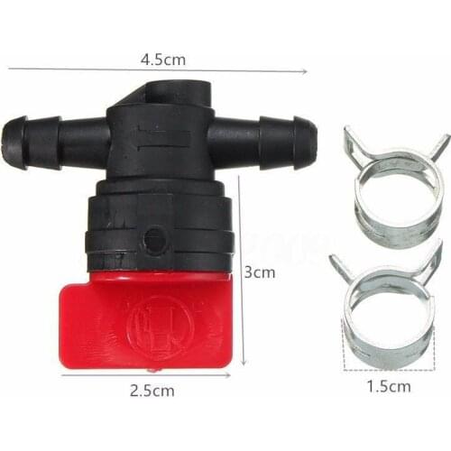 6pcs Shut Off Valves hose clamps stainless steel Kit Inline Straight Fuel Gas For Briggs Stratton Honda Engine Lawn Mower Parts