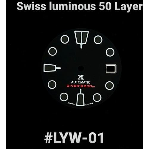 Seiko0 watch accessories SKX007/009/SRP21j abalone universal modified black luminous dial