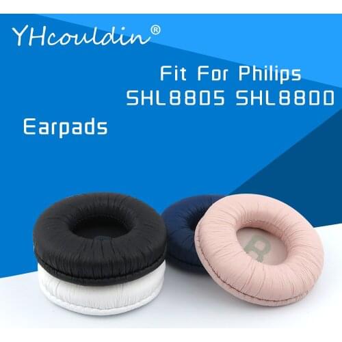 Earpads For Philips SHL8805 SHL8800 Headphone Accessaries Replacement Ear Cushions Wrinkled Leather Material