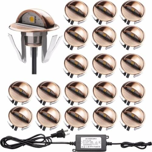 Antique Outdoor Recessed Inset Banister Deck Stairs Lighting Yacht Decoration LED Lights In-ground 20pcs/set B106X-20