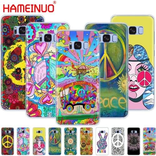 HAMEINUO Hippie Psychedelic Art Peace cell phone case cover for Samsung Galaxy S9 S7 edge PLUS S8 S6 S5 S4 S3 MINI