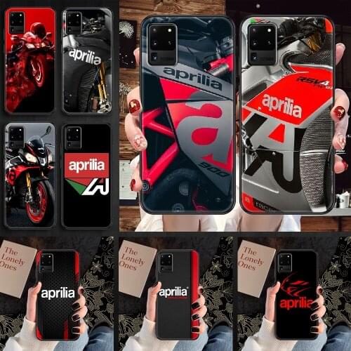 Racing aprilias motorcycle Phone case For Samsung Galaxy Note 4 8 9 10 20 S8 S9 S10 S10E S20 Plus UITRA Ultra black fashion