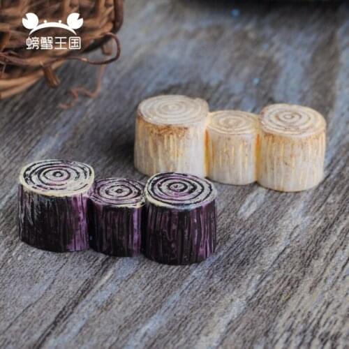 5pcs Wood Pile Pier Bridge Bryophyte Micro Landscape Ornamental Resin Ornaments Decorative Materials Figurine Garden Miniatures