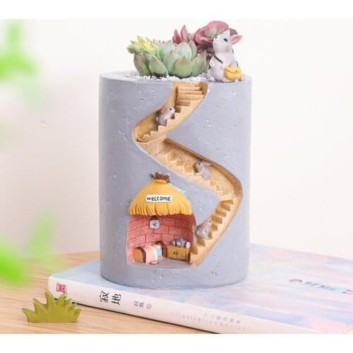 Nordic Decorative Flower Pot Creative Cement Flower Pot Succulent Potted Plant Garden Pots Planters Plant Pot Decorative