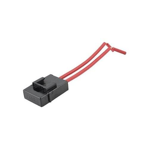 SENKA ELECTRIC Black Car ATC Blade Inline Fuse Holder w Double Red Wire
