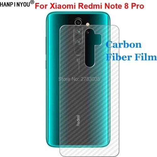 For Xiaomi Redmi Note 8 Pro 6.53" Durable 3D Anti-fingerprint Carbon Fiber Back Film Screen Protector (Not Tempered Glass)