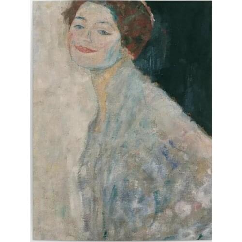 Home Decoration Canvas HD Gustav Klimt Prints Poster Dame Weiss Painting Wall Artwork Living Room Woman Modular Picture No Frame