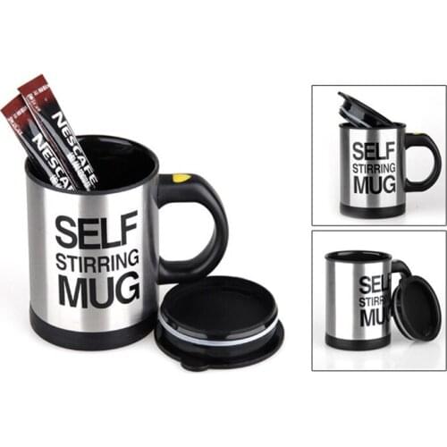 400ml Mugs Automatic Electric Lazy Self Stirring Mug Cup Coffee Milk Mixing Mug Smart Stainless Steel Juice Mix Cup Drinkware