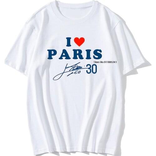 Welcome To Paris Men T-shirt 30 Lionel Messi Ici C'Est Paris Printing Tee Tshirt Funny New 100% cotton T Shirt For Fans Clothes