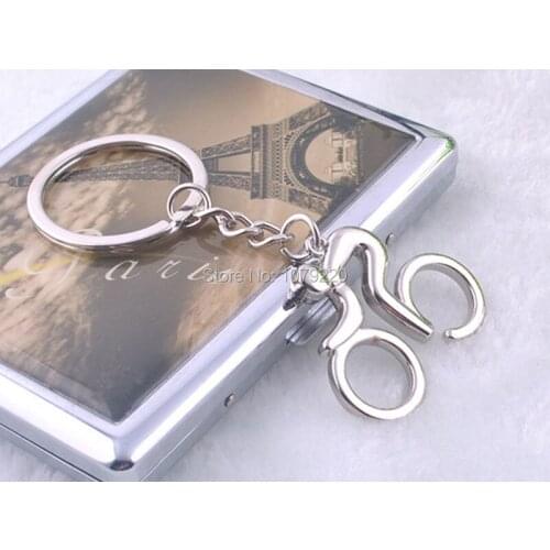 HJ Cycling Bike Model Alloy Keyring Creative Keychain Polished Chrome Fashion Jewelry Women Bag Pendant Gift