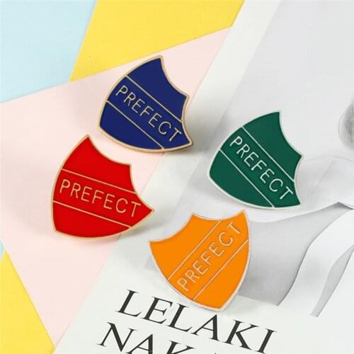 Creative Letter Enamel Pins Perfect Shield Fashion Metal Button Brooches For Men Shirt Jackets Lapel Pin Badge Jewelry Kids Gift