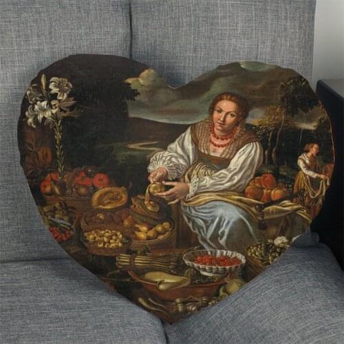 Hot Sale Custom Vincenzo Art Painting Heart Shape Pillow Covers Bedding Comfortable Cushion/High Quality Pillow Cases