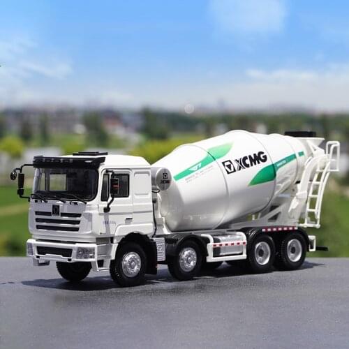 Diecast 1:35 Scale Alloy Car Model XCMG Mixer Truck Transporter Collection Souvenir Ornaments Display Vehicle Toys Gift