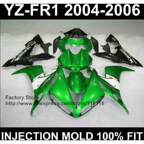 MOTOMARTS ABS plastic fairing kit for YAMAHA fairings YZF R1 2004 2005 2006 yzf r1 04 05 06 green fairing set Full injection
