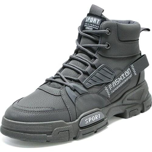 New Mens Ankle Boots for Men Elegant Comfort Sneakers Classic Men Boots Man Casual Shoes Tooling Boots Military Male Work Shoes