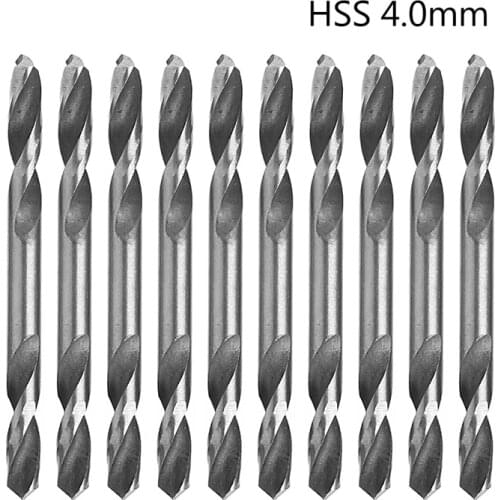 10Pcs 4mm HSS Double Ended Spiral Torsion Drill Tools Drill Set