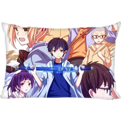 Anime Blue Exorcist Pillow Cover Bedroom Home Office Decorative Pillowcase Rectangle Zipper Pillow Cases Satin Fabric A12.21