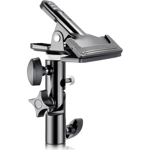 Neewer 2 PCS Photo Studio Heavy Duty Metal Clamp Holder with 5/8" Light Stand Attachment for Reflector Black Color