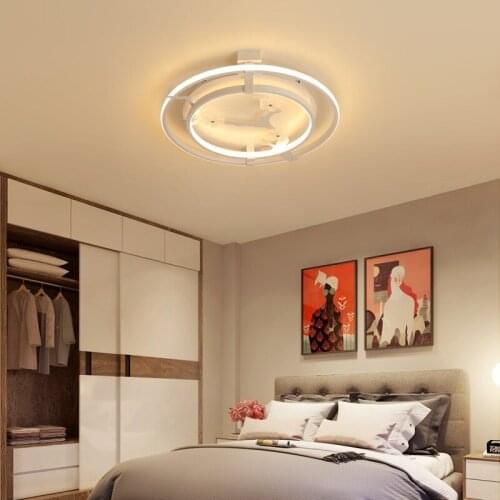 Nordic modern led ceiling lights Acrylic creative personality disc bedroom living room study ceiling lamps Lighting fixture
